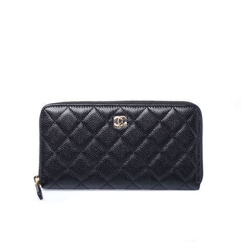 chanel latest zip wallet|More.